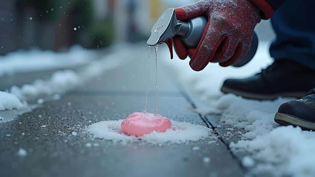 Kaugummi bei kaltem Wetter entfernen 2 chemikalienentfernung bei k lte