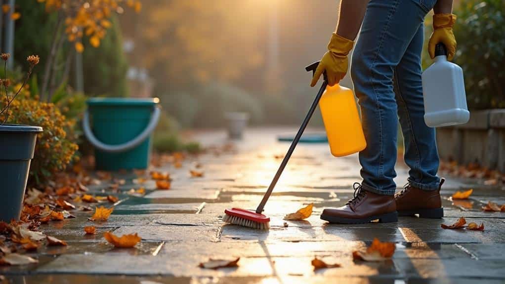 Garten- und Terrassenreinigung im Herbst 4 desinfizieren von au enfl chen