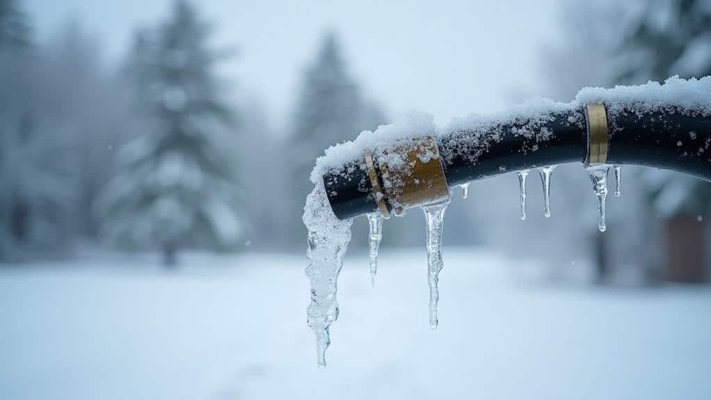 Reinigungsgeräte warten: Hochdruckreiniger im Winter 2 eiswasser in schl uchen