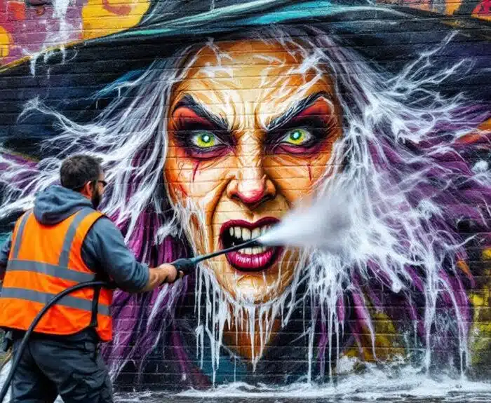 graffiti entfernen nach halloween