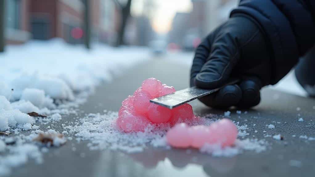 Kaugummi bei kaltem Wetter entfernen 3 kaugummi entfernung werkzeuge effektiv