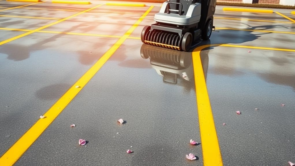 Reinigungsprozess für Parkplätze