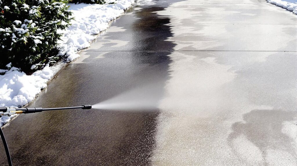 winter driveway and terrace cleaning