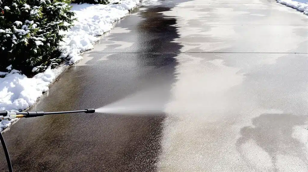 winter driveway and terrace cleaning